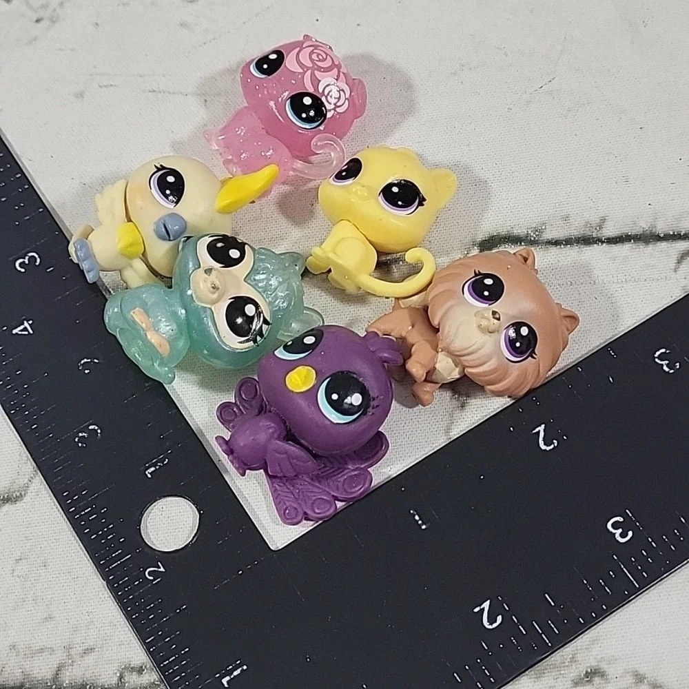 Littlest Pet Shop LPS Mini‎ Figures Lot Of 6 Cat Dog Birds